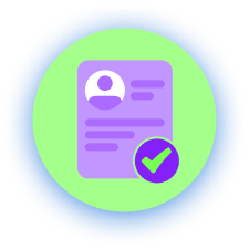 Background check icon for person lookup and verification