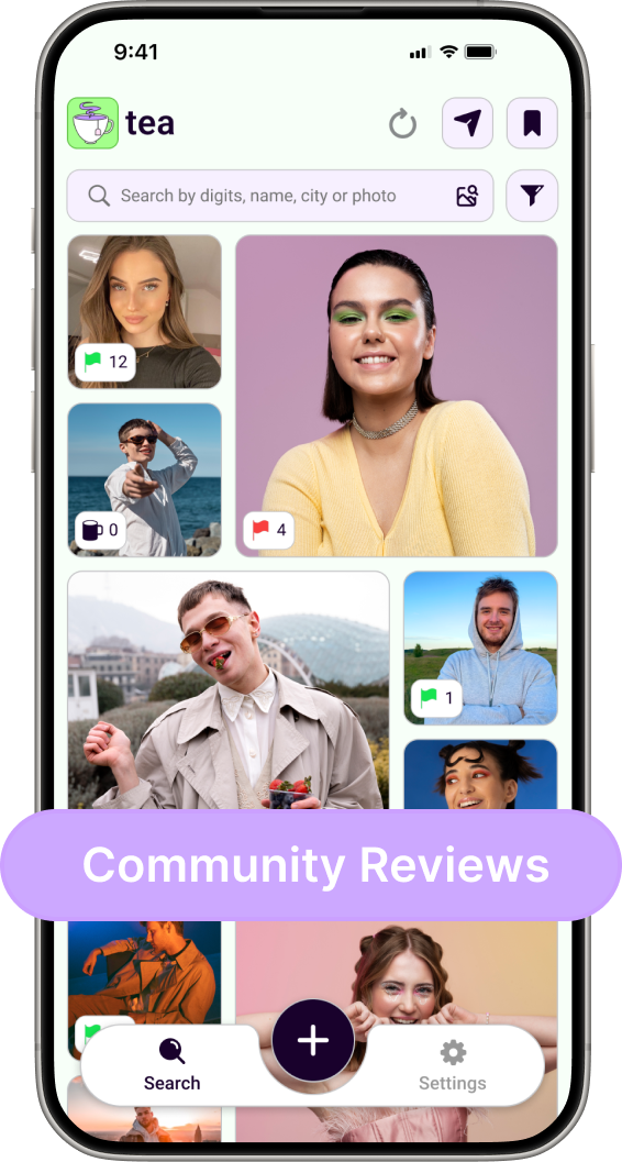 Tea app: read community reviews and dating experiences from other users