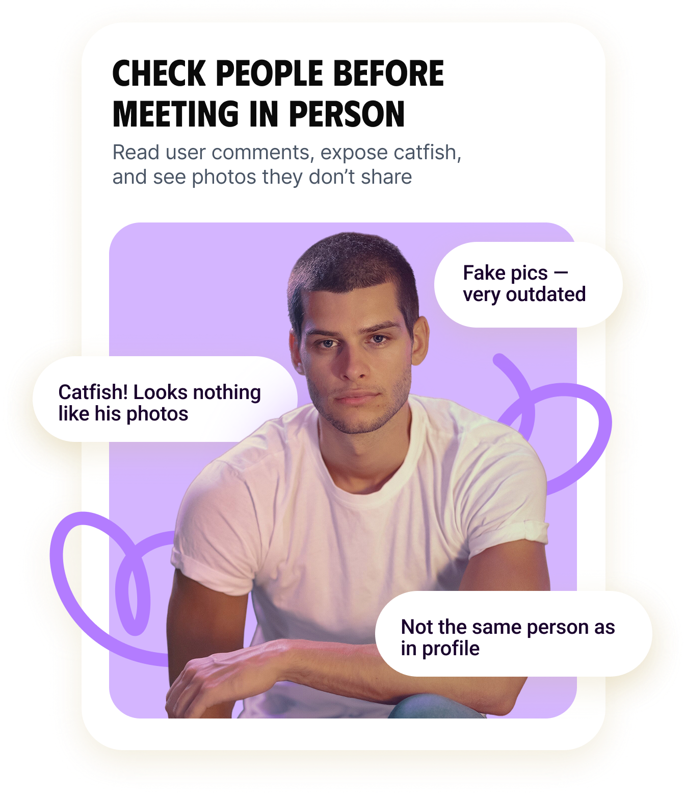 Tea dating safety hub: screenshot of community tools, anonymity, and verification