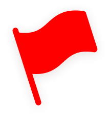 Small pennant accent on the safety feature call-to-action